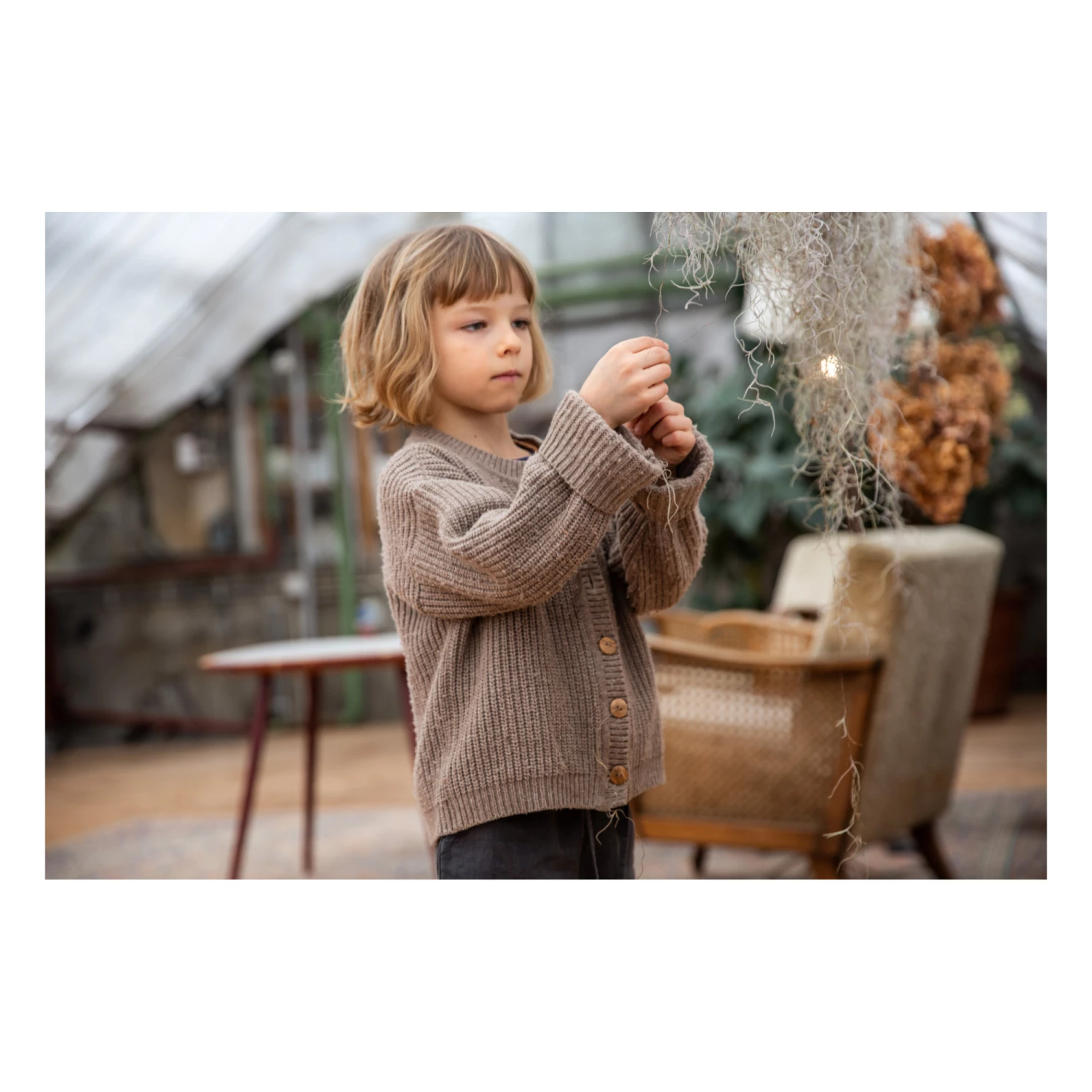 Best Pirce ⭐ Nico Recycled Knit Cardigan Taupe brown Matona Fashion Baby, Children 🤩 4 Best Pirce ⭐ Nico Recycled Knit Cardigan Taupe brown Matona Fashion Baby, Children 🤩 - Image 4