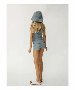 Outlet 😍 Nurdan Organic Cotton Ribbed Tank Top Grey blue Yoli & Otis Fashion Children 🎉 -Outlet Kids' Fashion Store nurdan organic cotton ribbed tank top grey blue yoli otis fashion children 4