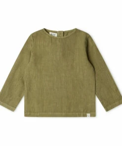 Best Pirce 👏 Olive Linen T-Shirt Olive green Matona Fashion Baby, Children ✨
