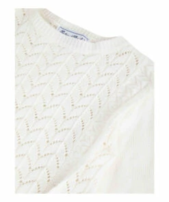 Best Sale 👏 Openwork Jumper Ecru Tartine et Chocolat Fashion Children ❤️ -Outlet Kids' Fashion Store openwork jumper ecru tartine et chocolat fashion children 2