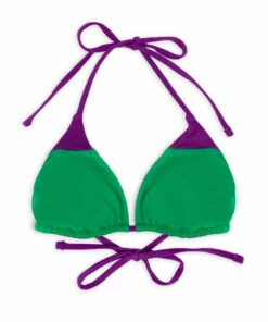 Flash Sale 💯 Organic Bicolour Mini Triangle 👙 Bikini Top Green Miska Paris Fashion Teen, Children 🔥