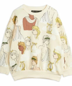 Cheap 🤩 Organic Cotton Apollo Sweatshirt Ecru Mini Rodini Fashion Baby, Children 💯