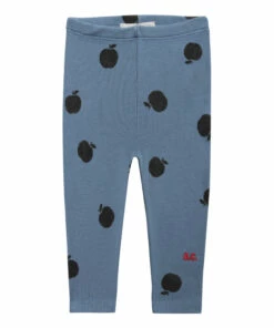 Coupon 🎁 Organic Cotton Apple Leggings - Iconic Collection - Blue Bobo Choses Fashion Baby, Children 👍