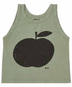 Deals 💯 Organic Cotton Apple Tank Top - Iconic Collection - Sage Bobo Choses Fashion Children ✔️
