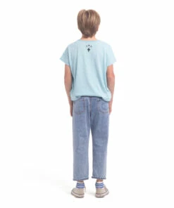 Buy 🧨 Organic Cotton Backyard T-shirt Light Blue Piupiuchick Fashion Teen, Baby, Children 👏 -Outlet Kids' Fashion Store organic cotton backyard t shirt light blue piupiuchick fashion teen baby children 2