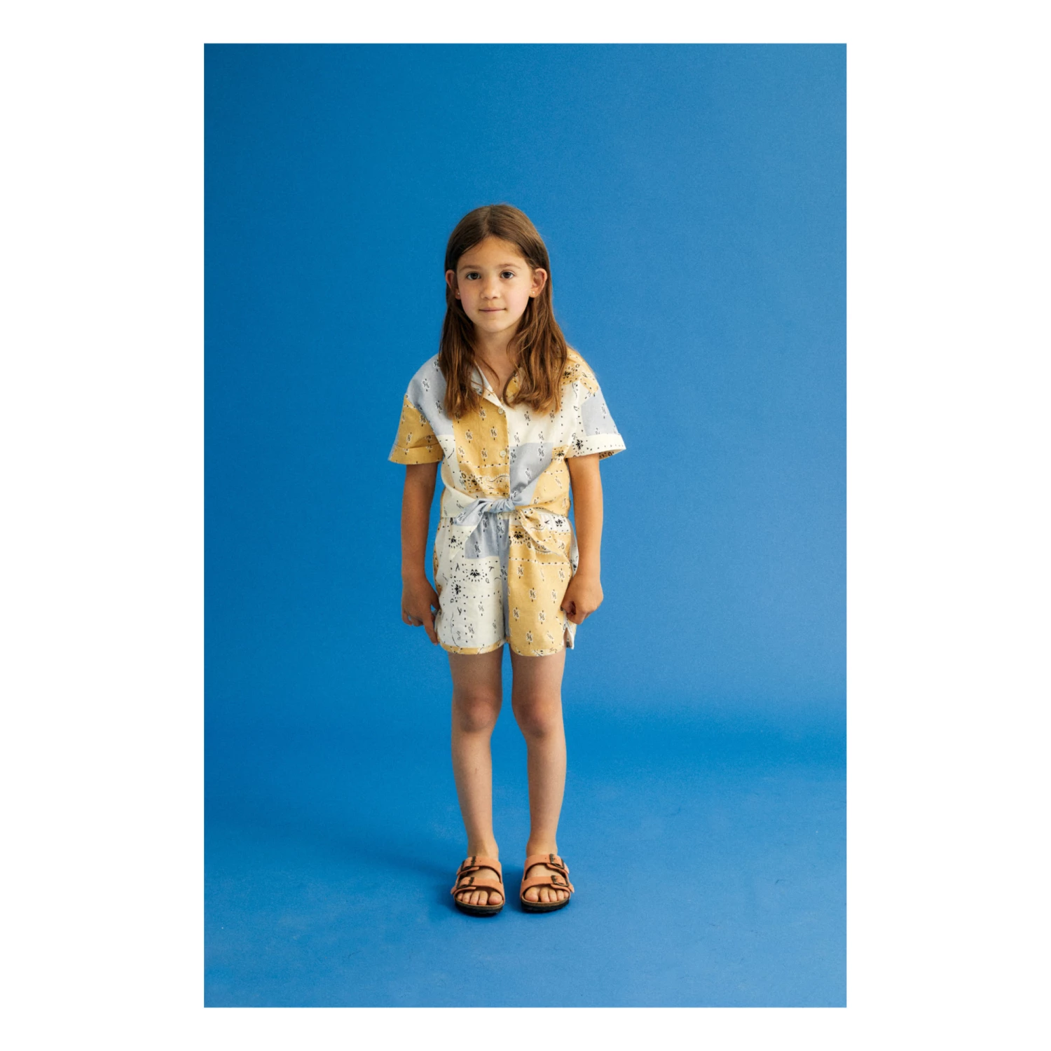 Best Pirce โญ Organic Cotton Bandana Shorts White the new society Fashion Teen, Children ๐ 2 Best Pirce โญ Organic Cotton Bandana Shorts White the new society Fashion Teen, Children ๐ - Image 2