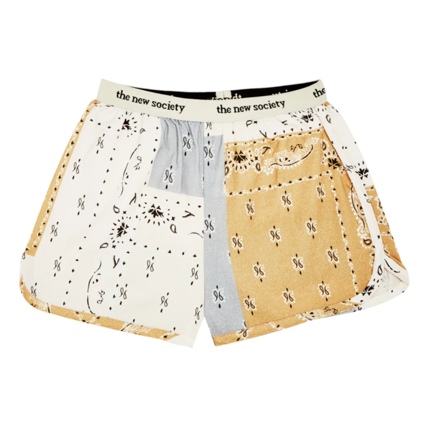 Best Pirce โญ Organic Cotton Bandana Shorts White the new society Fashion Teen, Children ๐ 1 Best Pirce โญ Organic Cotton Bandana Shorts White the new society Fashion Teen, Children ๐