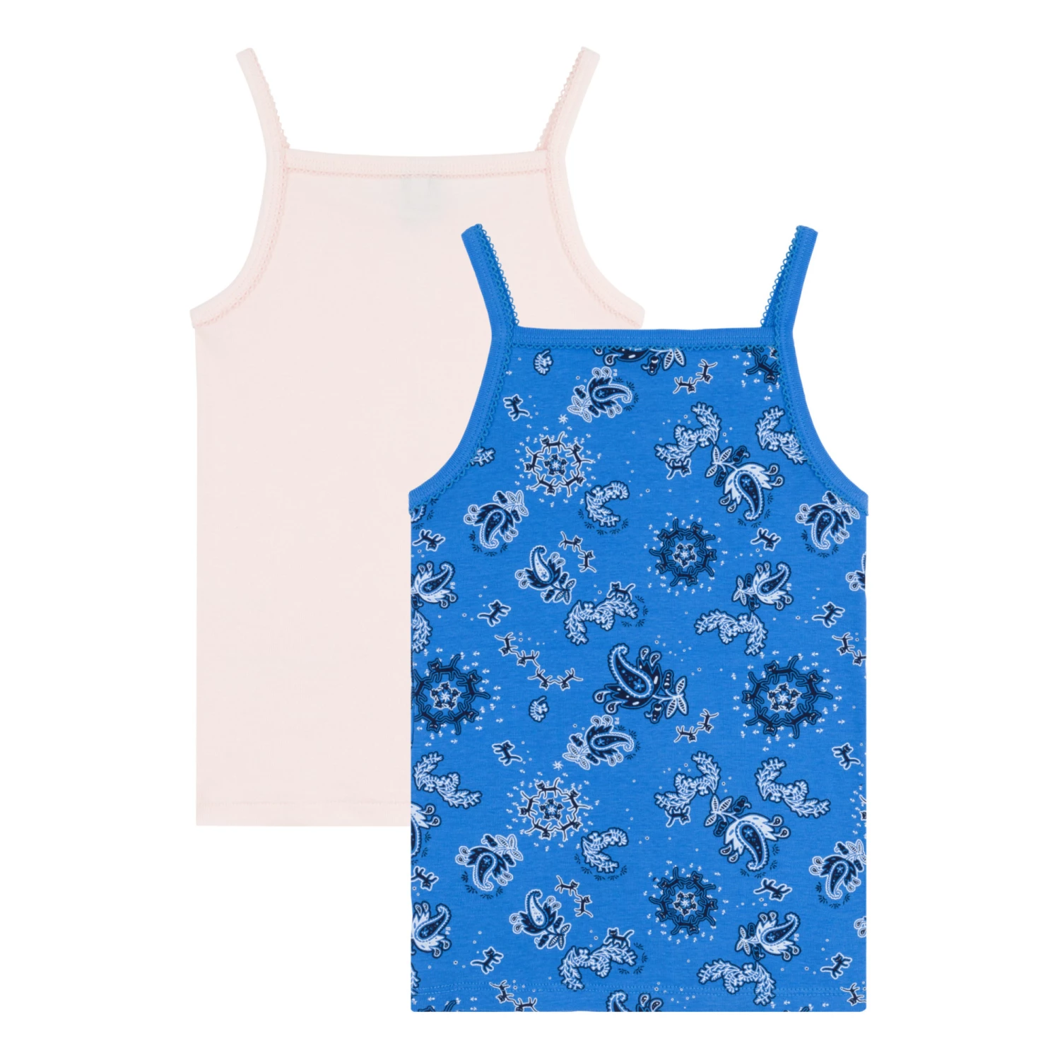 Cheapest ๐ Organic Cotton Bandana Tank Tops - Set of 2 Blue Petit Bateau Fashion Children โจ 3 Cheapest ๐ Organic Cotton Bandana Tank Tops - Set of 2 Blue Petit Bateau Fashion Children โจ - Image 3