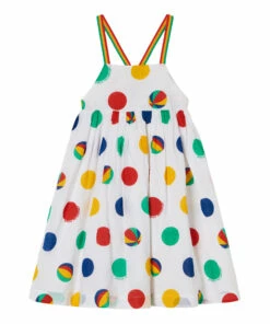 Deals ✔️ Organic Cotton Beach Ball 👗 Dress White Stella McCartney Kids Fashion Children ❤️