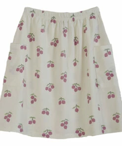 Top 10 🔔 Organic Cotton Blackcurrant Skirt Ecru Emile et Ida Fashion Children 👏