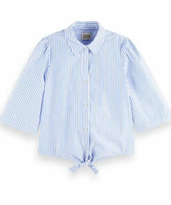 Cheapest 🧨 Organic Cotton Blouse Light blue Scotch & Soda Fashion Teen, Children 🌟