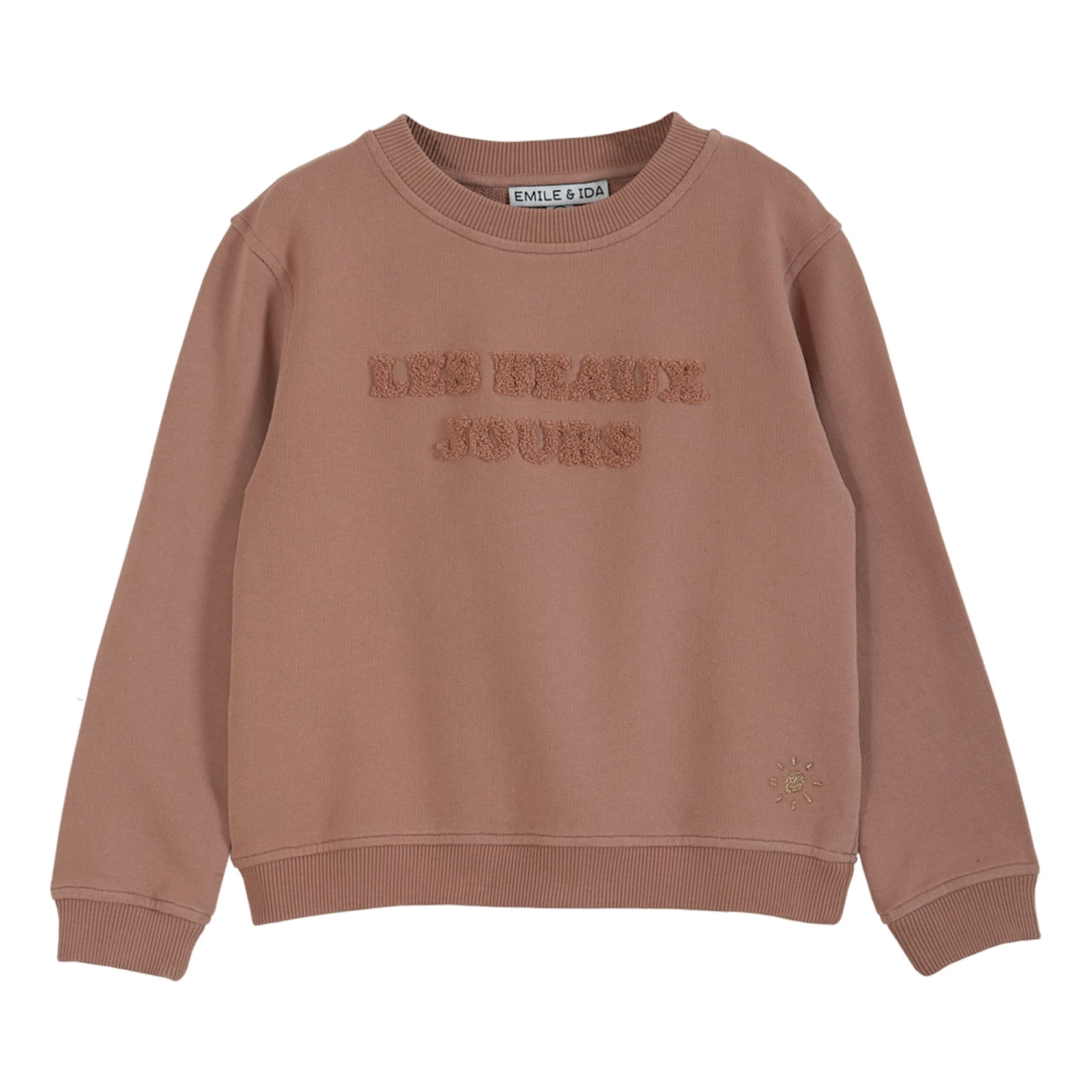 Hot Sale ๐ Organic Cotton Bouclette Embroidered Sweatshirt Dusty Pink Emile et Ida Fashion Children ๐ฅ 1 Hot Sale ๐ Organic Cotton Bouclette Embroidered Sweatshirt Dusty Pink Emile et Ida Fashion Children ๐ฅ