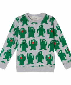 Outlet 😀 Organic Cotton Cactus Sweatshirt Grey Stella McCartney Kids Fashion Children 💯