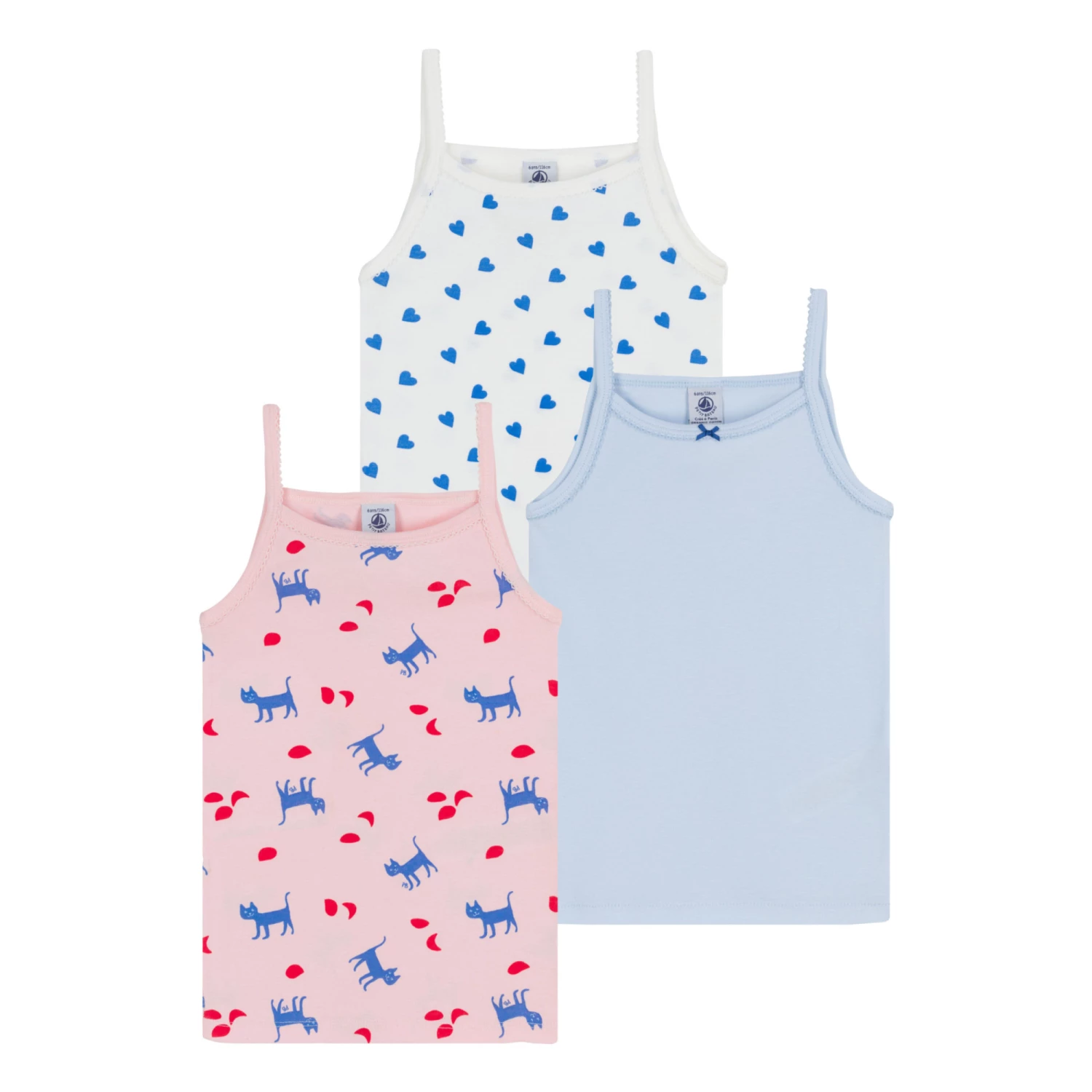 Top 10 โค๏ธ Organic Cotton Cat Tank Tops - Set of 3 Pink Petit Bateau Fashion Children ๐ 1 Top 10 โค๏ธ Organic Cotton Cat Tank Tops - Set of 3 Pink Petit Bateau Fashion Children ๐
