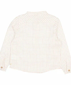 Deals 🧨 Organic Cotton Checked Kurta Shirt Terracotta B&uacute;ho Fashion Children ✔️ -Outlet Kids' Fashion Store organic cotton checked kurta shirt terracotta b uacute ho fashion children 2