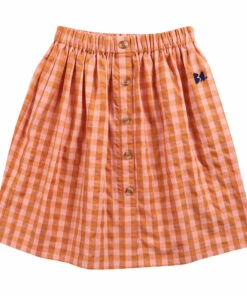 Best reviews of ๐ Organic Cotton Checked Midi Skirt Orange Bobo Choses Fashion Children โจ