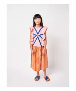 Best reviews of 😍 Organic Cotton Checked Midi Skirt Orange Bobo Choses Fashion Children ✨ -Outlet Kids' Fashion Store organic cotton checked midi skirt orange bobo choses fashion children 3