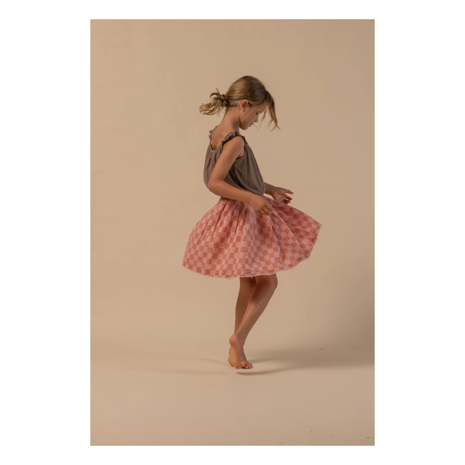 Best Sale 👏 Organic Cotton Checked Skirt Pink Longlivethequeen Fashion Teen, Children 🎉 3 Best Sale 👏 Organic Cotton Checked Skirt Pink Longlivethequeen Fashion Teen, Children 🎉 - Image 3