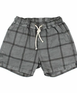 Top 10 🎁 Organic Cotton Checked Swim Trunks Grey Búho Fashion Children 🧨