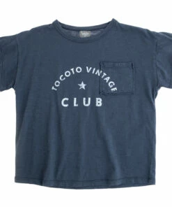 Wholesale 😍 Organic Cotton Club T-shirt Navy blue Tocoto Vintage Fashion Children ✔️