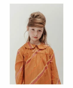Brand new 🛒 Organic Cotton Collar 👗 Dress Orange Repose AMS Fashion Teen, Children 🔥 -Outlet Kids' Fashion Store organic cotton collar dress orange repose ams fashion teen children 2