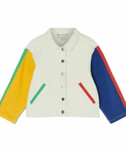 Cheap โค๏ธ Organic Cotton Colourblock Jacket White Stella McCartney Kids Fashion Teen, Children ๐