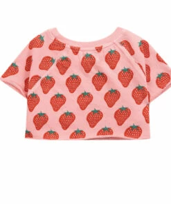 Cheap 🔥 Organic Cotton Cropped Strawberry Sweatshirt Pink Bobo Choses Fashion Children ✔️ -Outlet Kids' Fashion Store organic cotton cropped strawberry sweatshirt pink bobo choses fashion children 6
