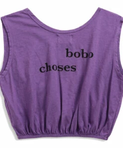 New 😍 Organic Cotton Cropped Tank Top Purple Bobo Choses Fashion Children 🔔 -Outlet Kids' Fashion Store organic cotton cropped tank top purple bobo choses fashion children 6