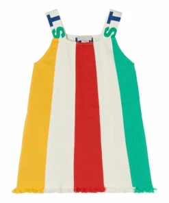 Brand new 🌟 Organic Cotton Denim Colourblock 👗 Dress White Stella McCartney Kids Fashion Teen, Children ✔️