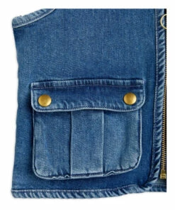 Buy ⌛ Organic Cotton Denim Vest Denim blue Mini Rodini Fashion Children 🔥 -Outlet Kids' Fashion Store organic cotton denim vest denim blue mini rodini fashion children 2