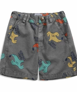 Promo 🧨 Organic Cotton 🐕 Dog Bermuda Shorts Grey Bobo Choses Fashion Children 🛒