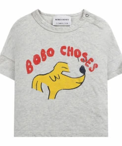 Wholesale 😍 Organic Cotton 🐕 Dog T-shirt Heather grey Bobo Choses Fashion Baby, Children ❤️