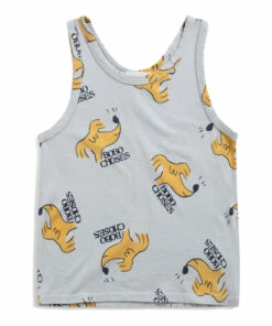 Outlet ⭐ Organic Cotton 🐶 Dog Tank Top Light blue Bobo Choses Fashion Children 🛒