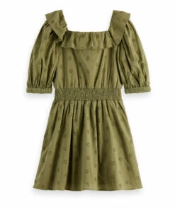 Best Pirce 🛒 Organic Cotton 👗 Dress Khaki Scotch & Soda Fashion Teen, Children 🔥 -Outlet Kids' Fashion Store organic cotton dress khaki scotch soda fashion teen children 2