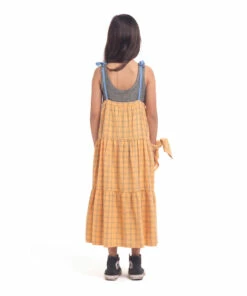 Cheapest 🔔 Organic Cotton 👗 Dress Orange Piupiuchick Fashion Teen, Children 👏 -Outlet Kids' Fashion Store organic cotton dress orange piupiuchick fashion teen children 2