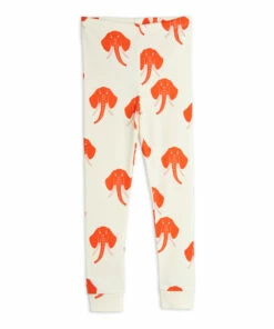 Wholesale 🎉 Organic Cotton Elephant Leggings Ecru Mini Rodini Fashion Baby, Children ⭐