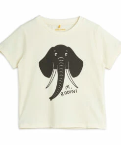 Budget 💯 Organic Cotton Elephant T-shirt Ecru Mini Rodini Fashion Baby, Children 🎁