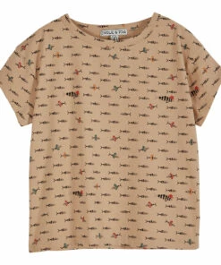 Cheap 😍 Organic Cotton Fish T-shirt Beige Emile et Ida Fashion Baby, Children ❤️