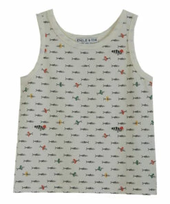 Wholesale ❤️ Organic Cotton Fish Tank Top Ecru Emile et Ida Fashion Children 😀