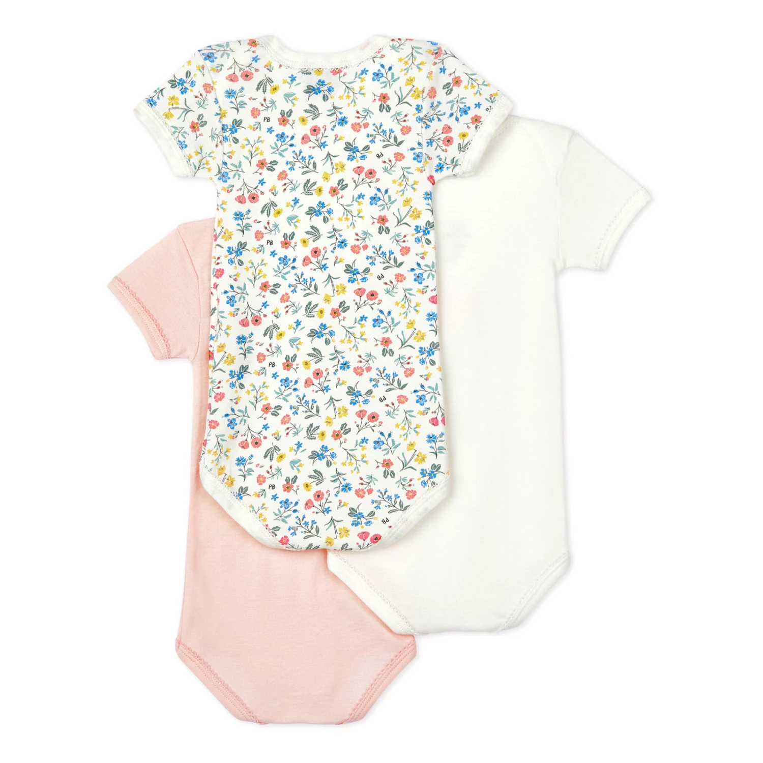 Best Pirce ๐ Organic Cotton Floral Baby Bodysuits - Set of 3 White Petit Bateau Fashion Baby, Children ๐ 3 Best Pirce ๐ Organic Cotton Floral Baby Bodysuits - Set of 3 White Petit Bateau Fashion Baby, Children ๐ - Image 3