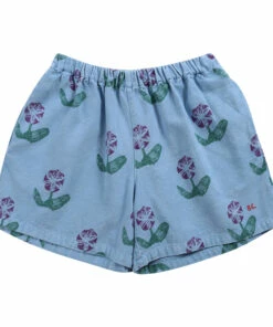 Best Sale 🎁 Organic Cotton Floral Shorts Blue Bobo Choses Fashion Children 😀