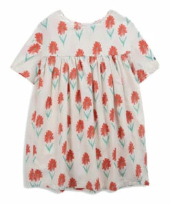 Best deal ✔️ Organic Cotton Flower 👗 Dress Ecru Bobo Choses Fashion Children 😀