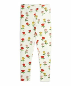 Wholesale 😀 Organic Cotton Flower Leggings Off white Mini Rodini Fashion Baby, Children 🔥