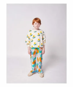 Cheap ⌛ Organic Cotton Flower Sweatshirt Ecru Bobo Choses Fashion Children ⭐ -Outlet Kids' Fashion Store organic cotton flower sweatshirt ecru bobo choses fashion children 3