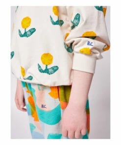 Cheap ⌛ Organic Cotton Flower Sweatshirt Ecru Bobo Choses Fashion Children ⭐ -Outlet Kids' Fashion Store organic cotton flower sweatshirt ecru bobo choses fashion children 4