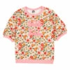 Coupon ❤️ Organic Cotton Flower Sweatshirt Orange Bonton Fashion Children ✨