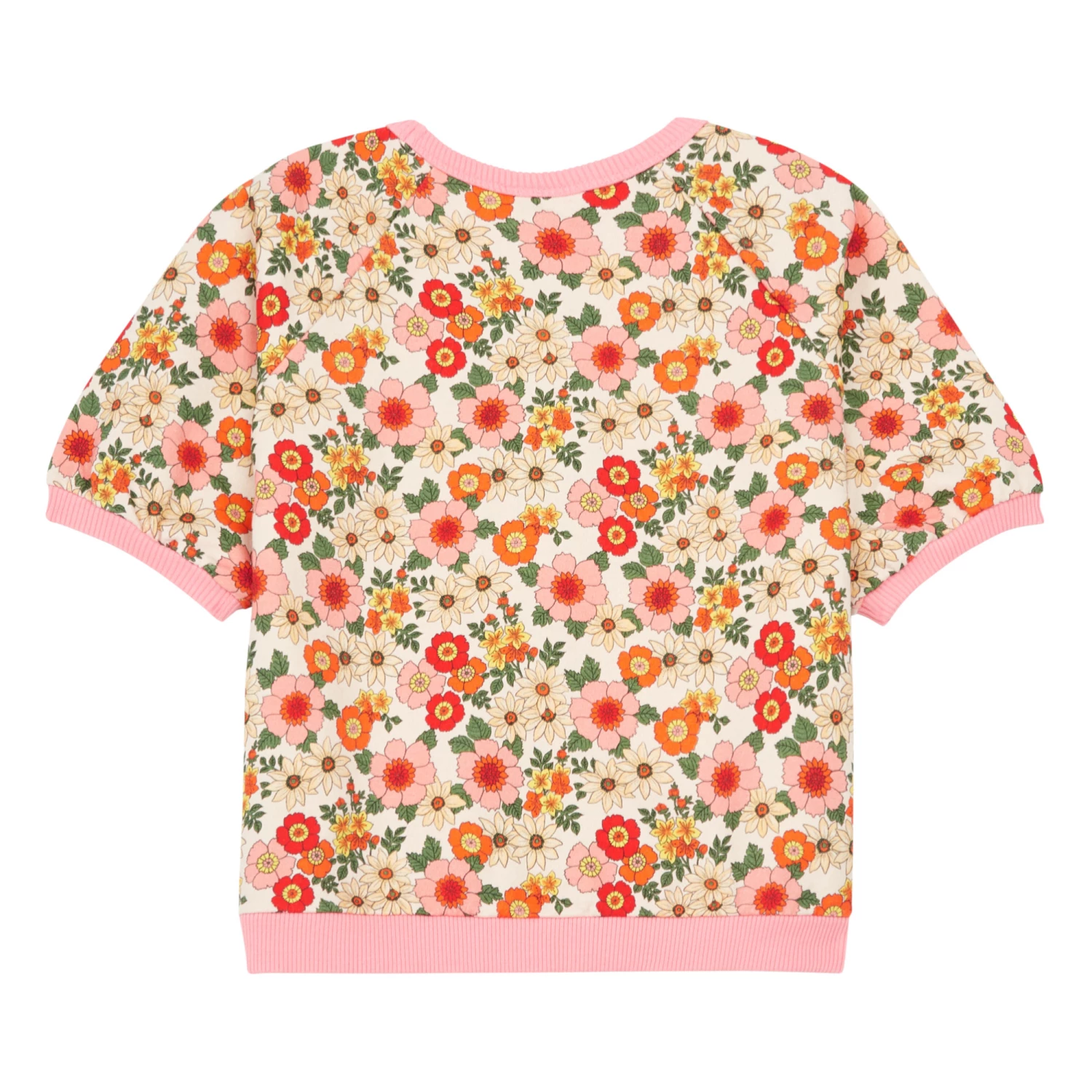 Coupon ❤️ Organic Cotton Flower Sweatshirt Orange Bonton Fashion Children ✨ 3 Coupon ❤️ Organic Cotton Flower Sweatshirt Orange Bonton Fashion Children ✨ - Image 3