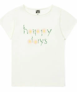 Budget ⌛ Organic Cotton Happy T-shirt Ecru Bonton Fashion Children 🌟