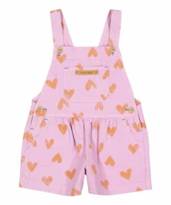Deals ✔️ Organic Cotton Heart Overalls Pink Piupiuchick Fashion Children 💯