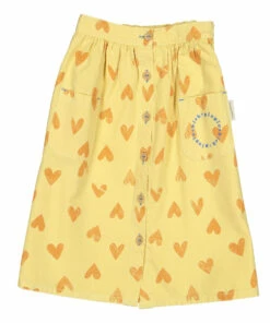 Cheapest ๐ฅ Organic Cotton Heart Skirt Yellow Piupiuchick Fashion Teen, Children โ